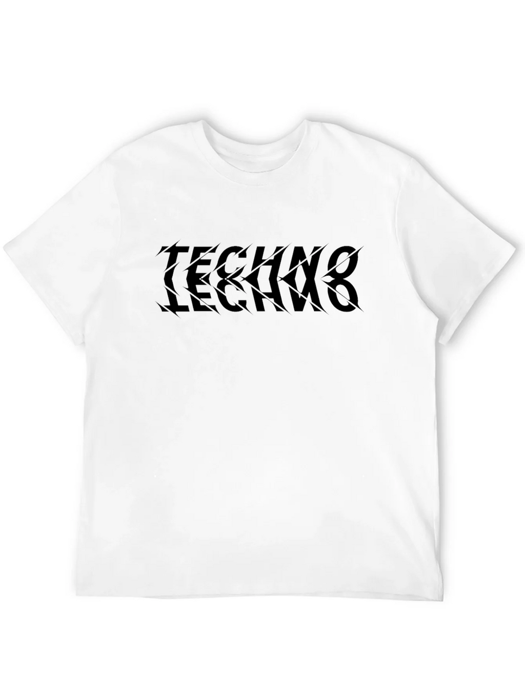 Techno Text Tee - Edgy Graphic Print T-Shirt product image 9
