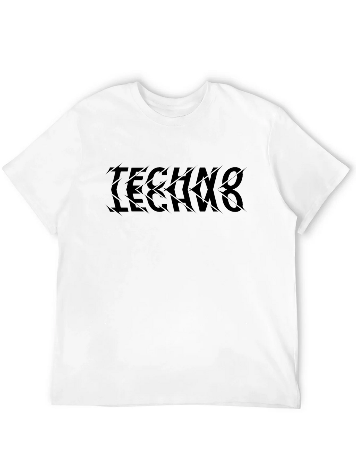Techno Text Tee - Edgy Graphic Print T-Shirt product image 9
