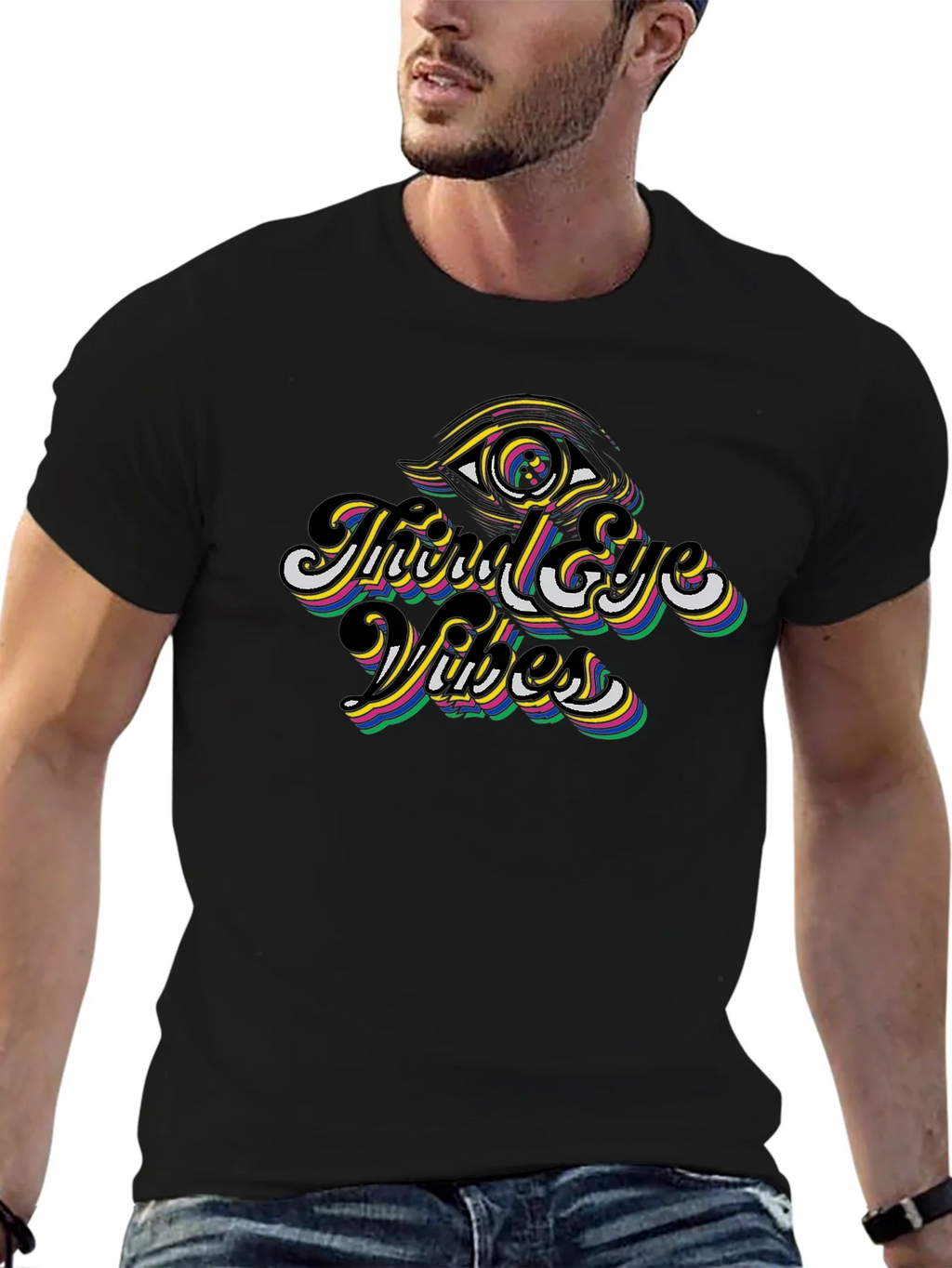 Third Eye Vibes Black Graphic Tee product image 6