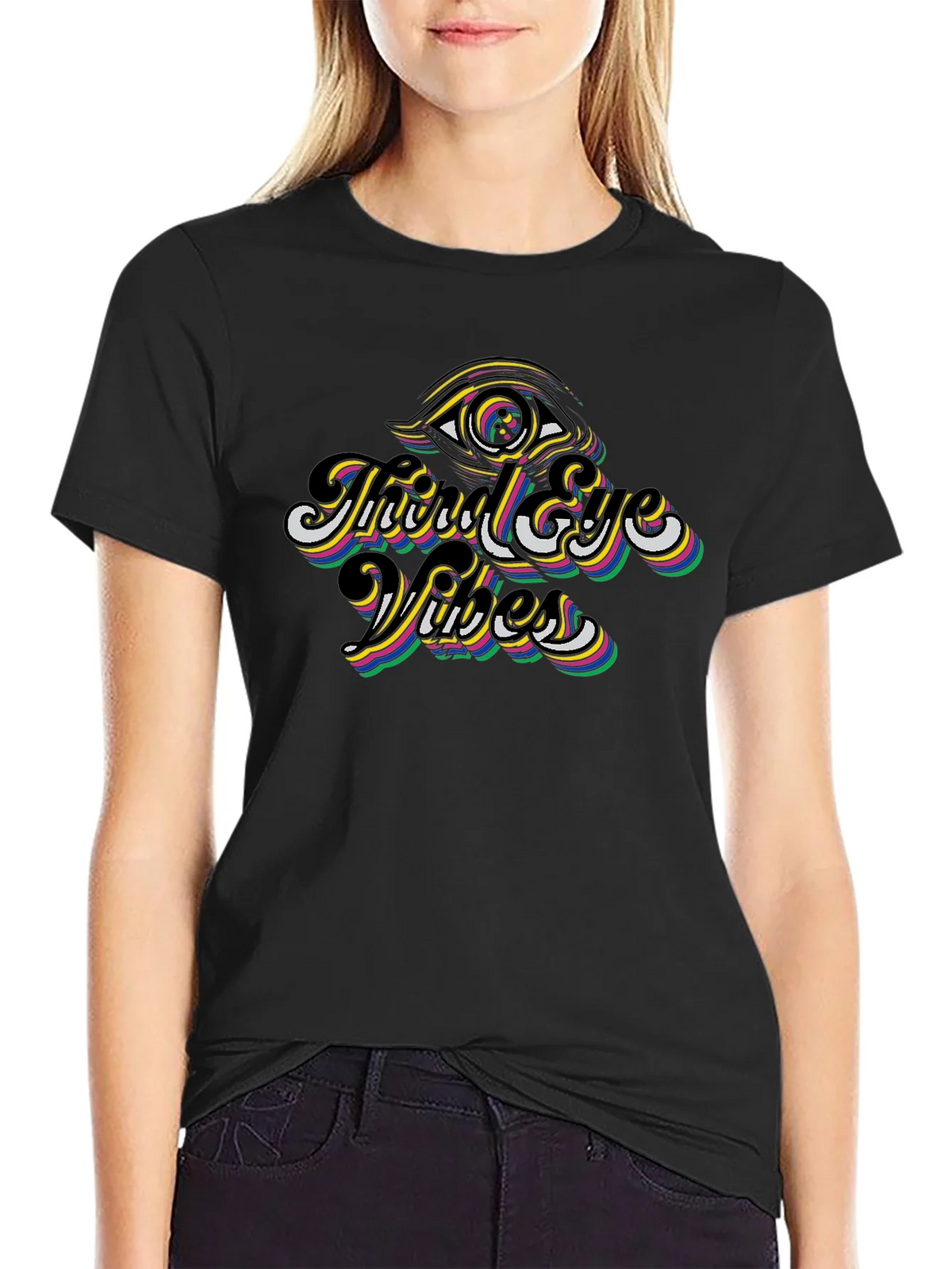 Third Eye Vibes Black Graphic Tee product image 2