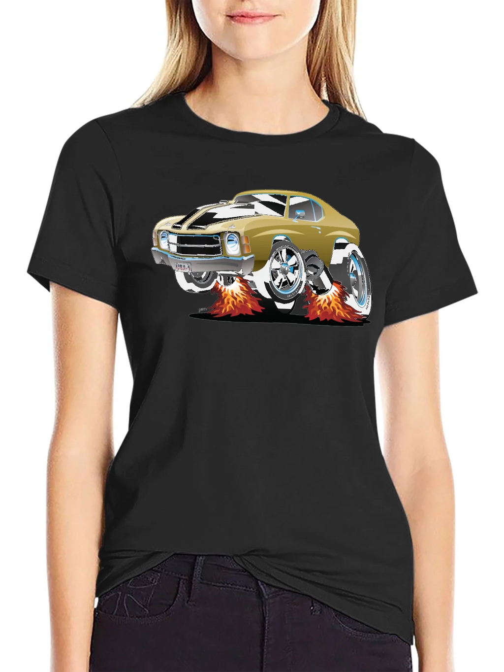 Car Graphic Tee - Black Cotton T-Shirt product image 2