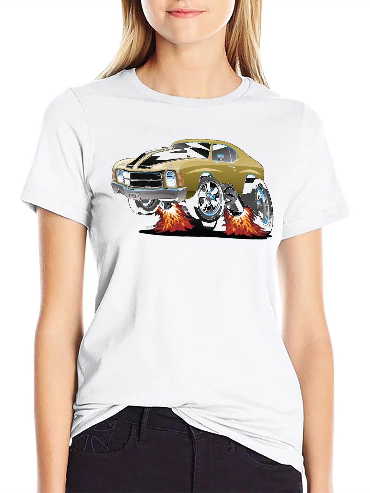Car Graphic Tee - Black Cotton T-Shirt product image 8