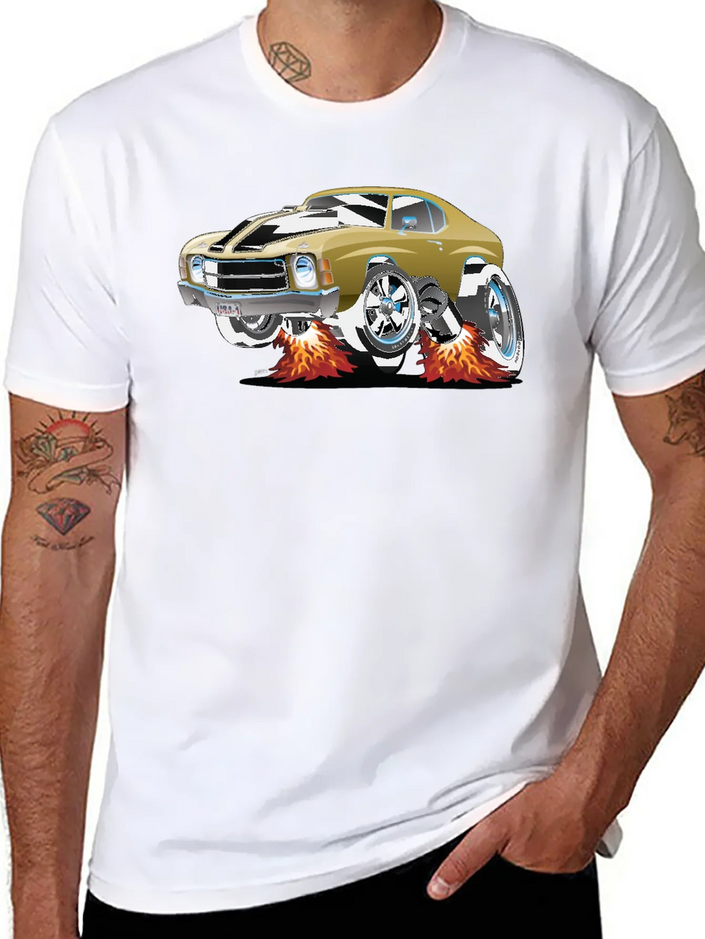 Car Graphic Tee - Black Cotton T-Shirt product image 7