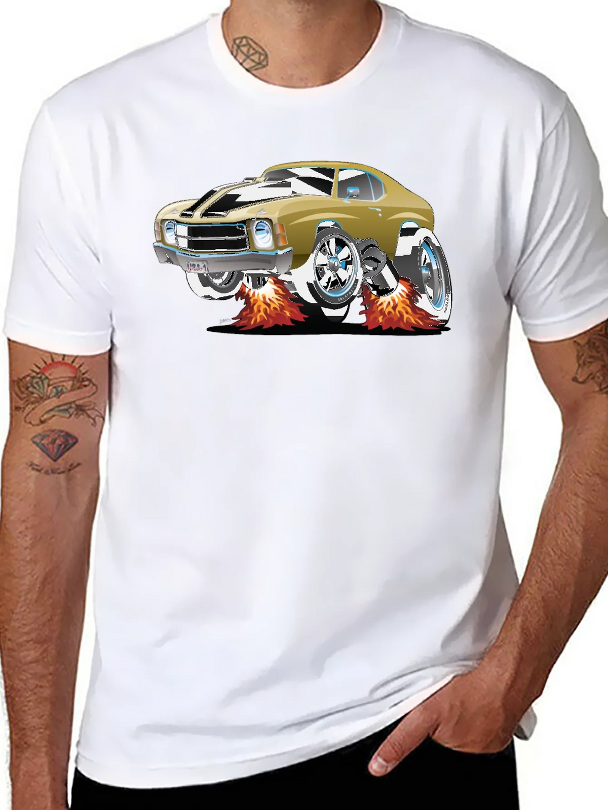 Car Graphic Tee - Black Cotton T-Shirt product image 7