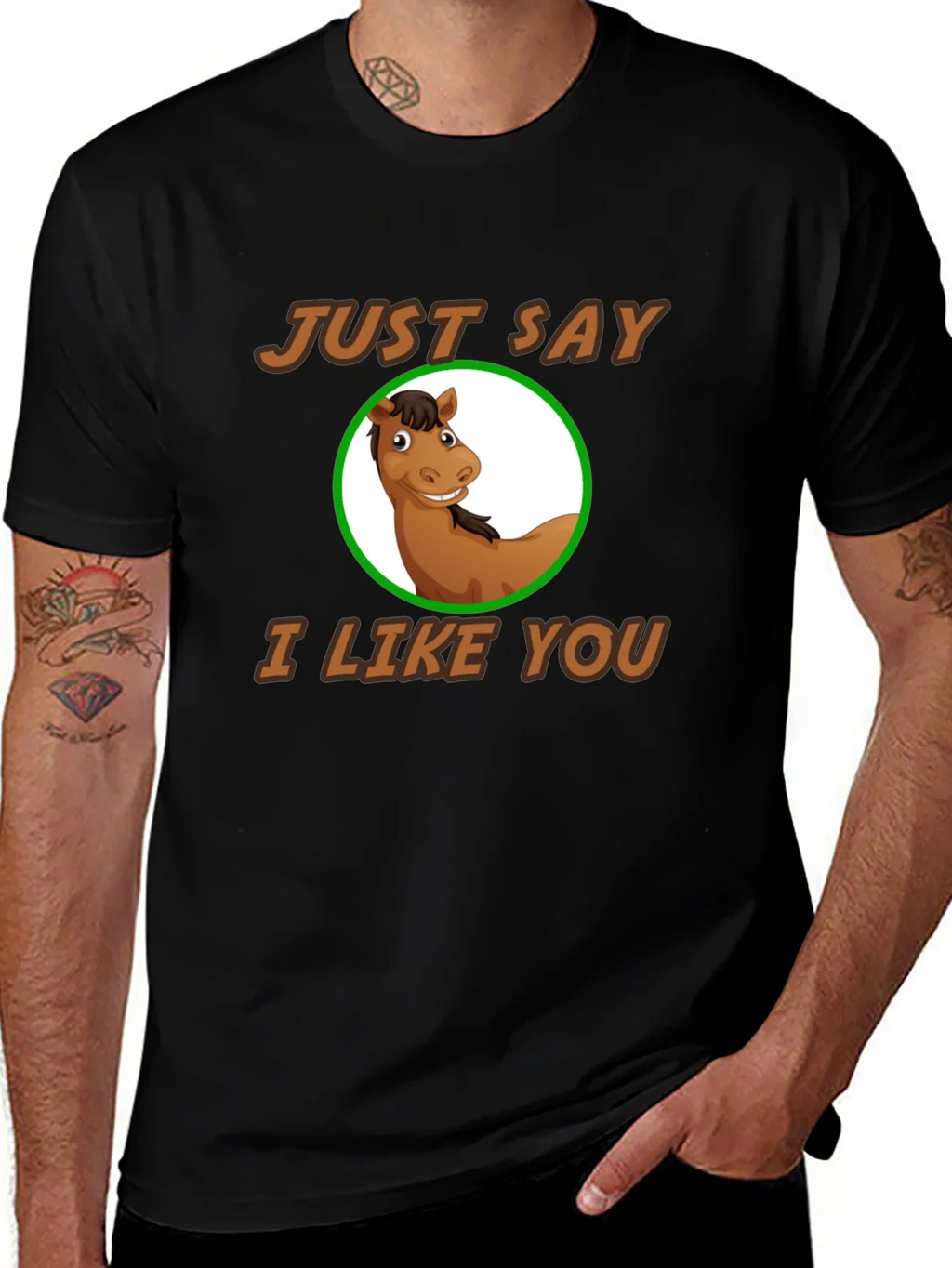 Funny Horse Graphic Tee - Just Say I Like You! product image 1