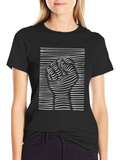 Fist Graphic Tee - Black Crew Neck Cotton T-Shirt product image 1