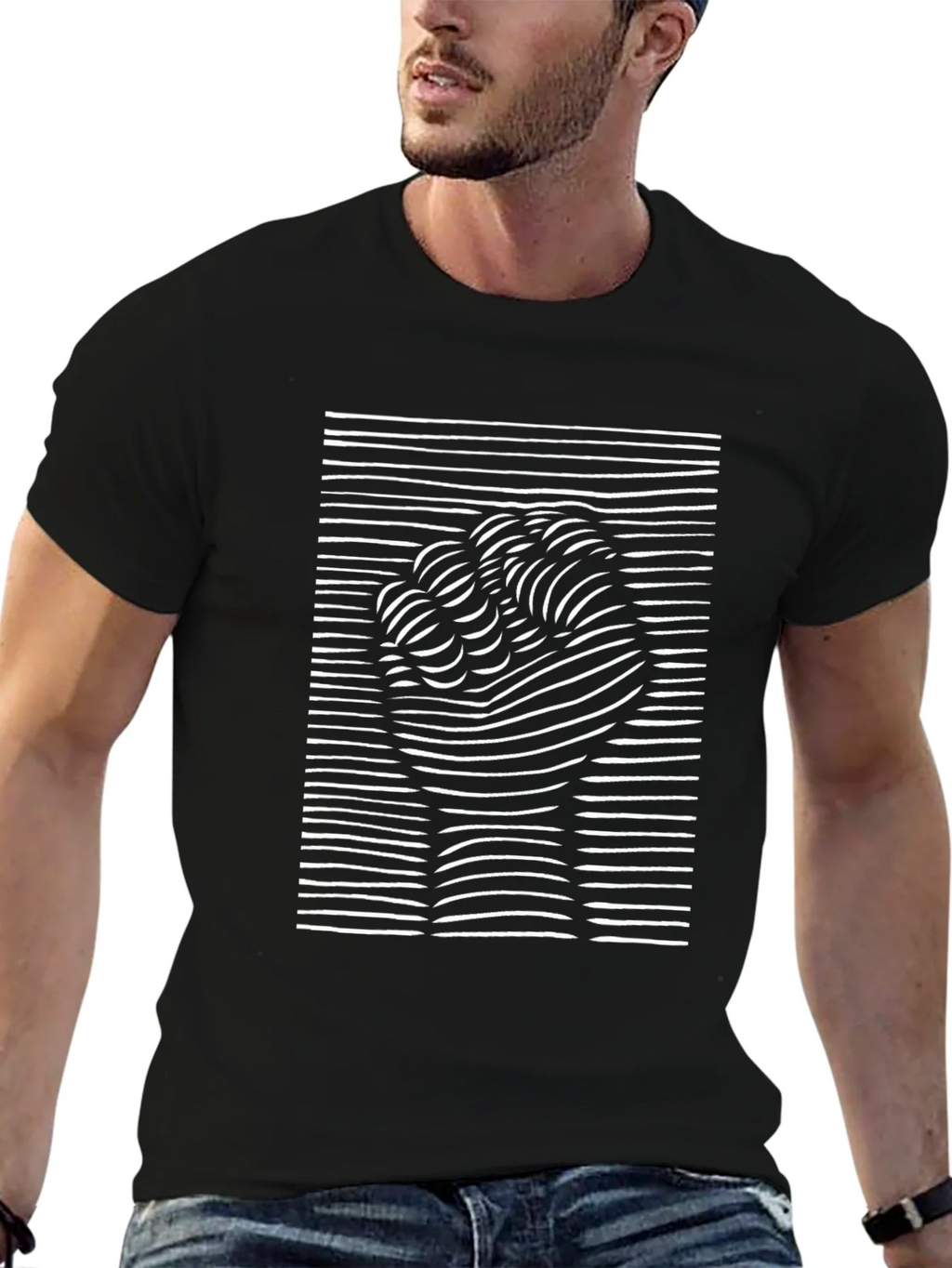 Fist Graphic Tee - Black Crew Neck Cotton T-Shirt product image 5