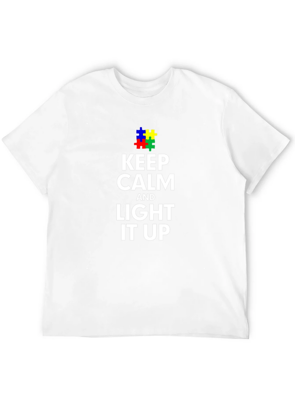 Keep Calm and Light it Up Autism Awareness T-Shirt product image 10