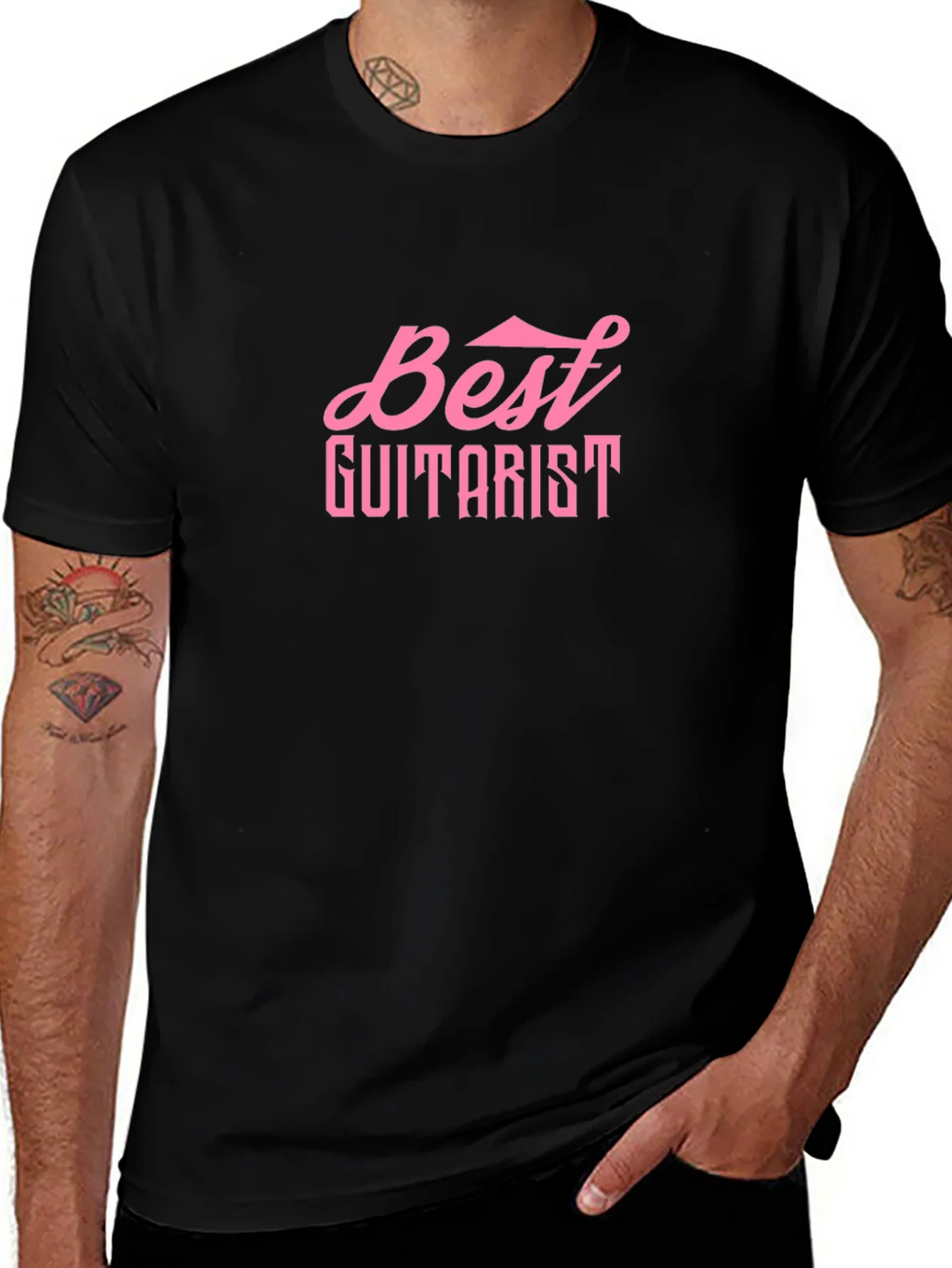 Best Guitarist Black Cotton T-Shirt product image 1