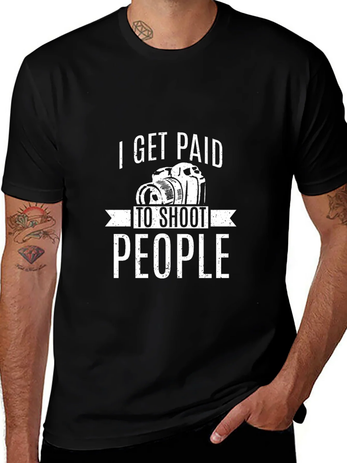 I Get Paid to Shoot People T-Shirt Photography Humor product image 1