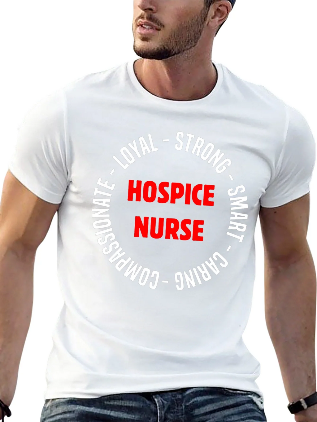 Hospice Nurse Strong & Caring T-Shirt product image 12