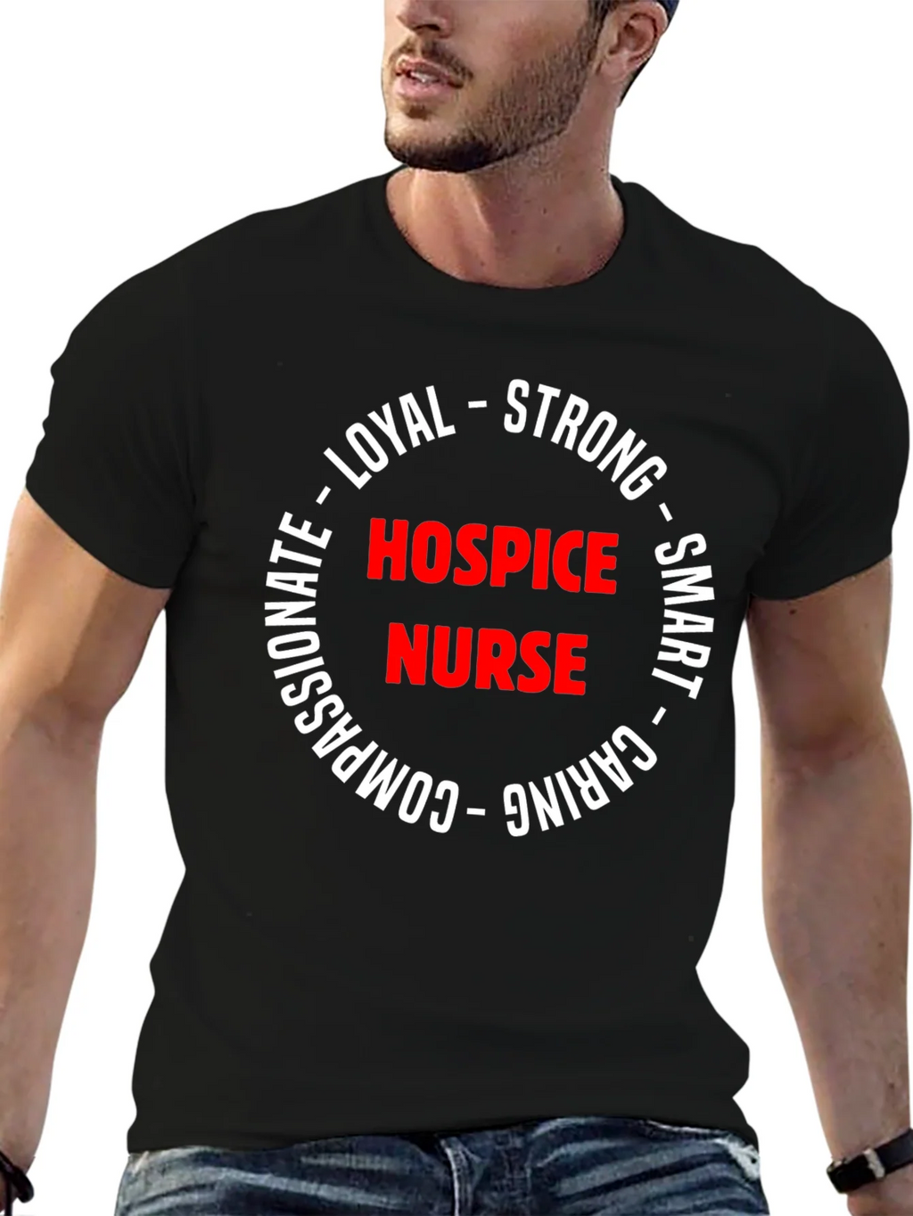 Hospice Nurse Strong & Caring T-Shirt product image 6