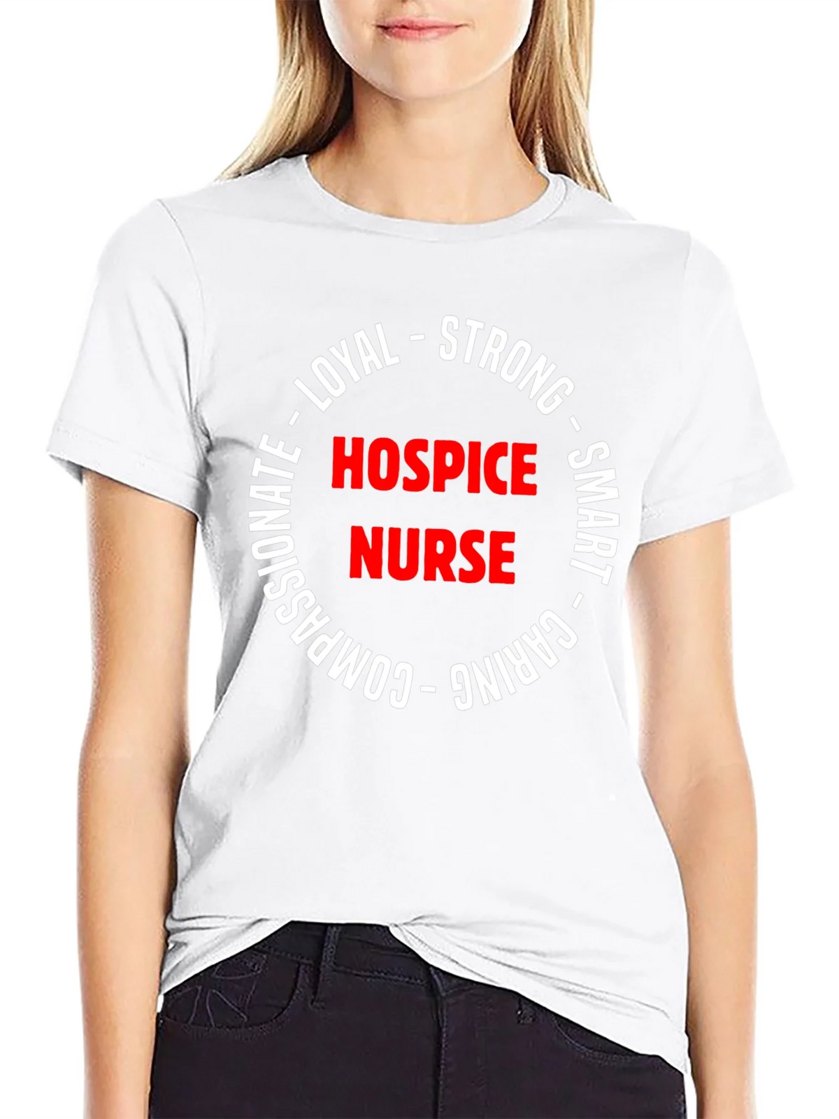 Hospice Nurse Strong & Caring T-Shirt product image 8