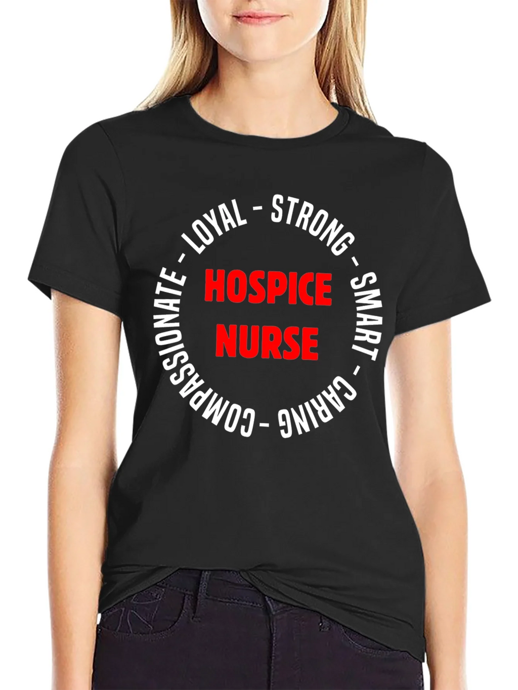 Hospice Nurse Strong & Caring T-Shirt product image 2