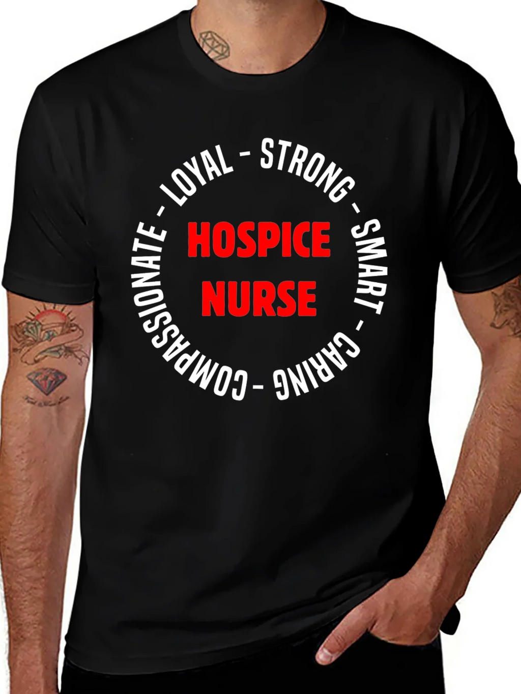 Hospice Nurse Strong & Caring T-Shirt product image 1