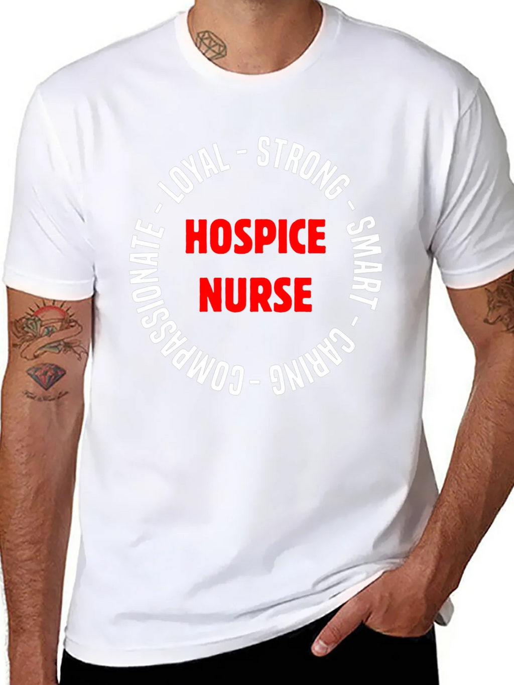 Hospice Nurse Strong & Caring T-Shirt product image 7