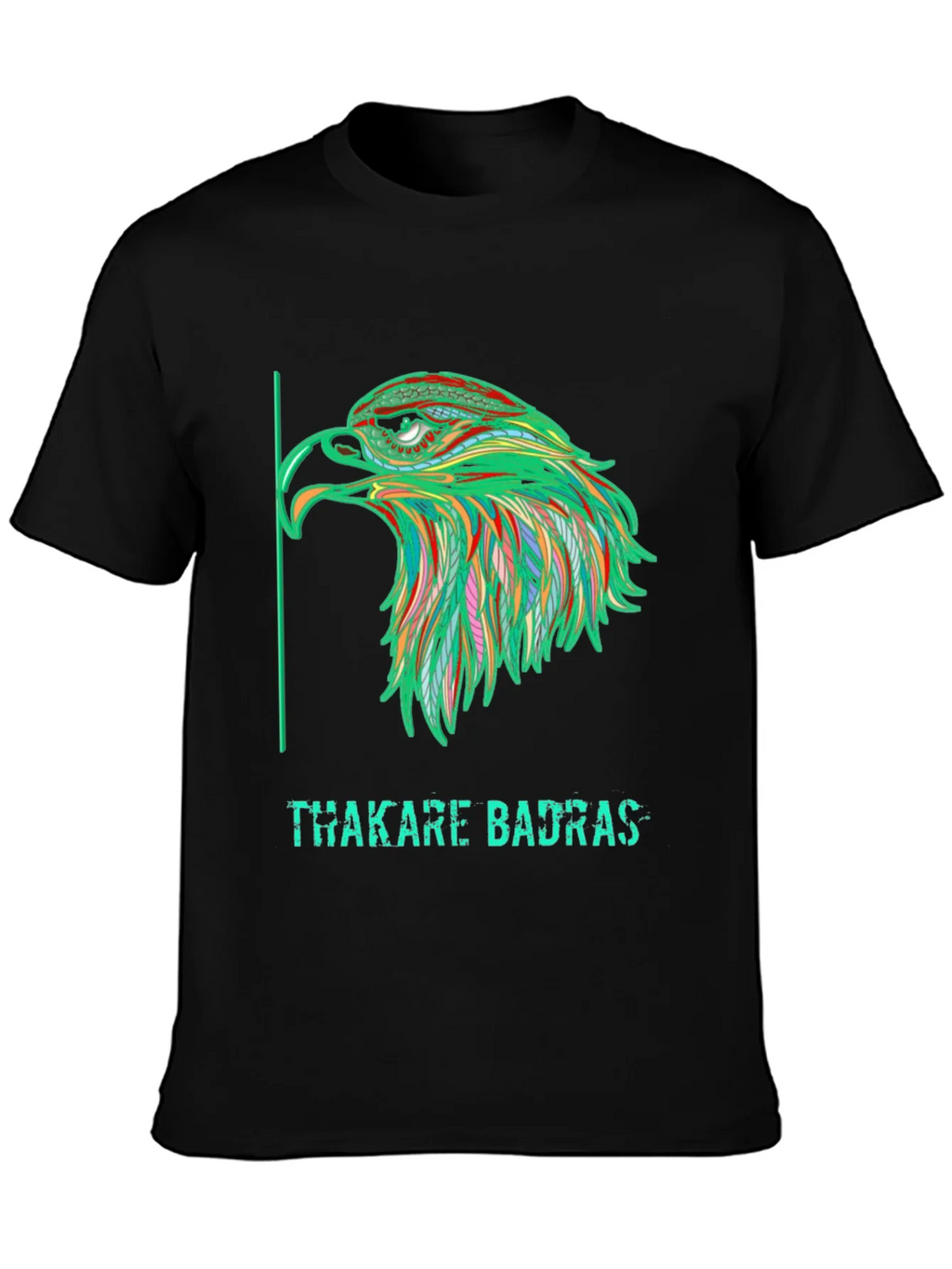 Bold Eagle Graphic Print Black T-Shirt product image 3