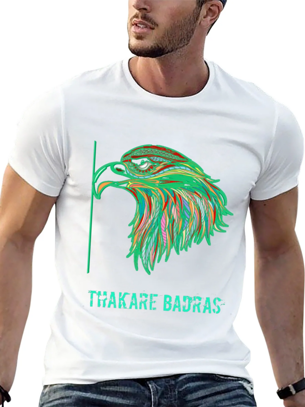 Bold Eagle Graphic Print Black T-Shirt product image 12