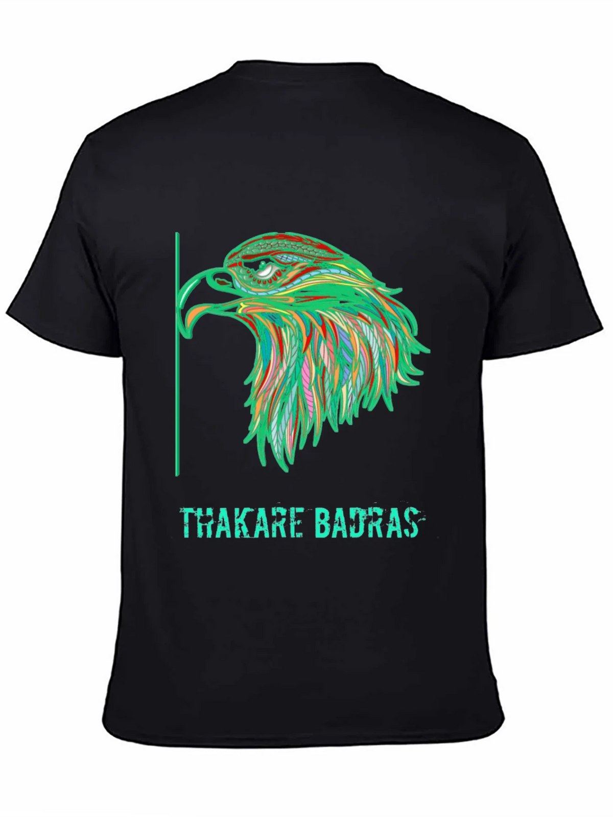 Bold Eagle Graphic Print Black T-Shirt product image 4