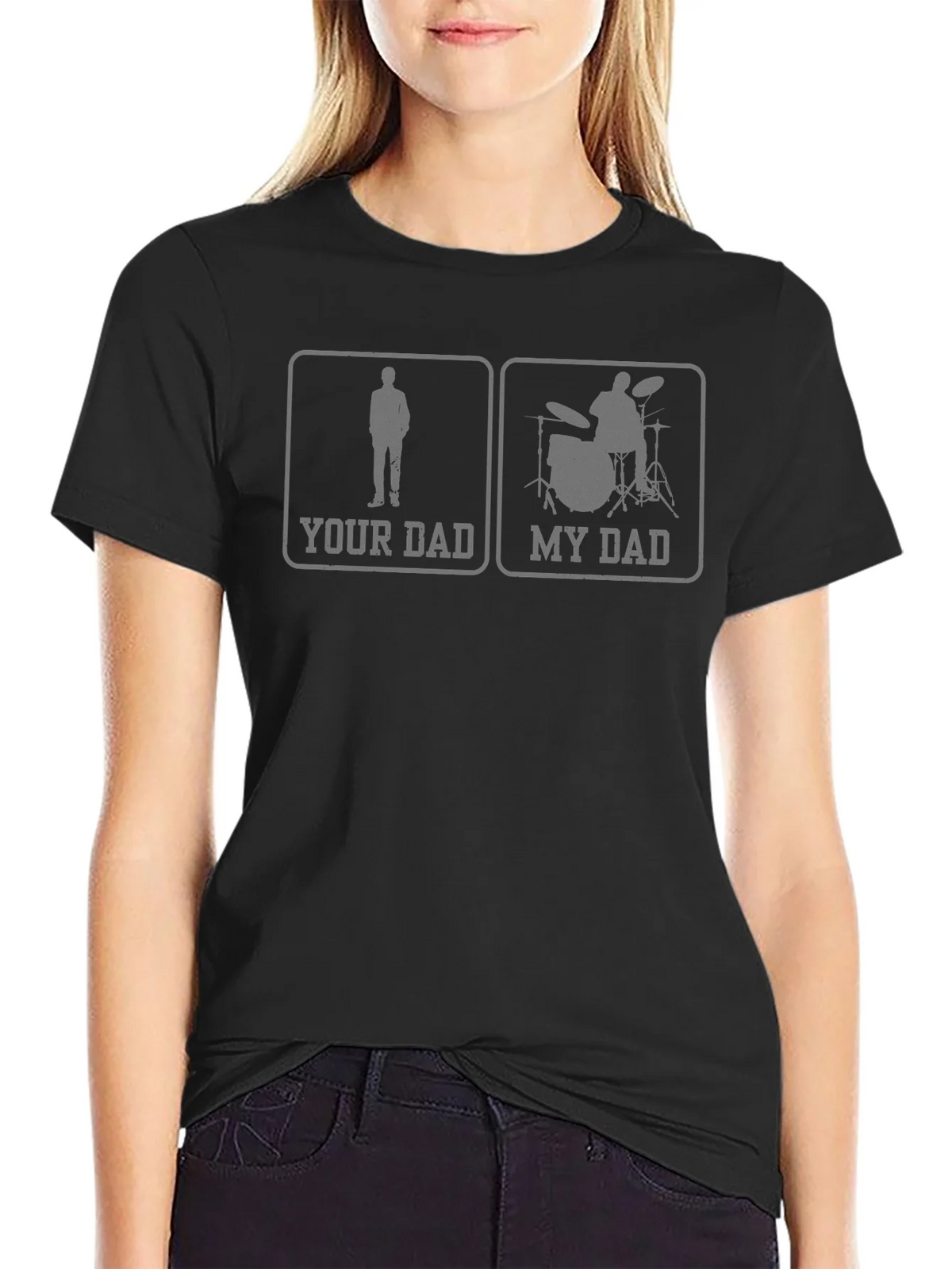 Your Dad My Drummer Graphic Tee - Black product image 2