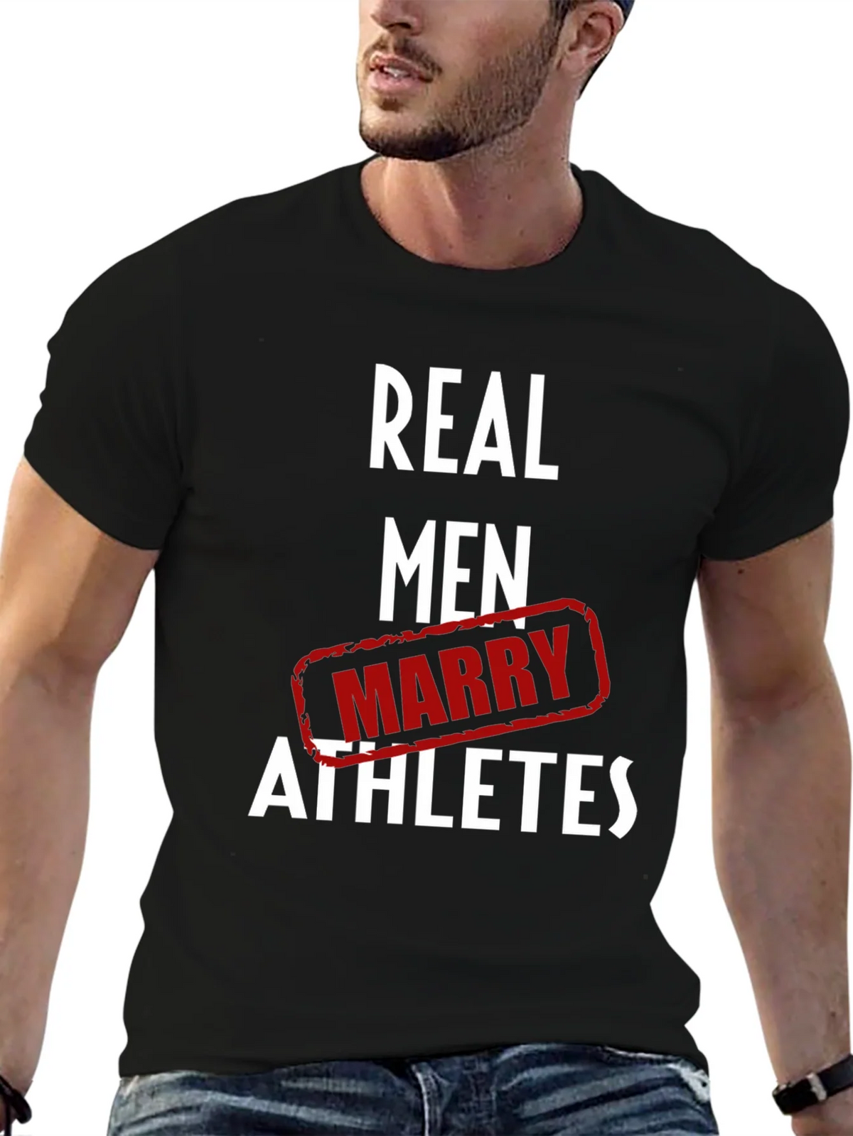 Real Men Marry Athletes Graphic T-Shirt product image 6