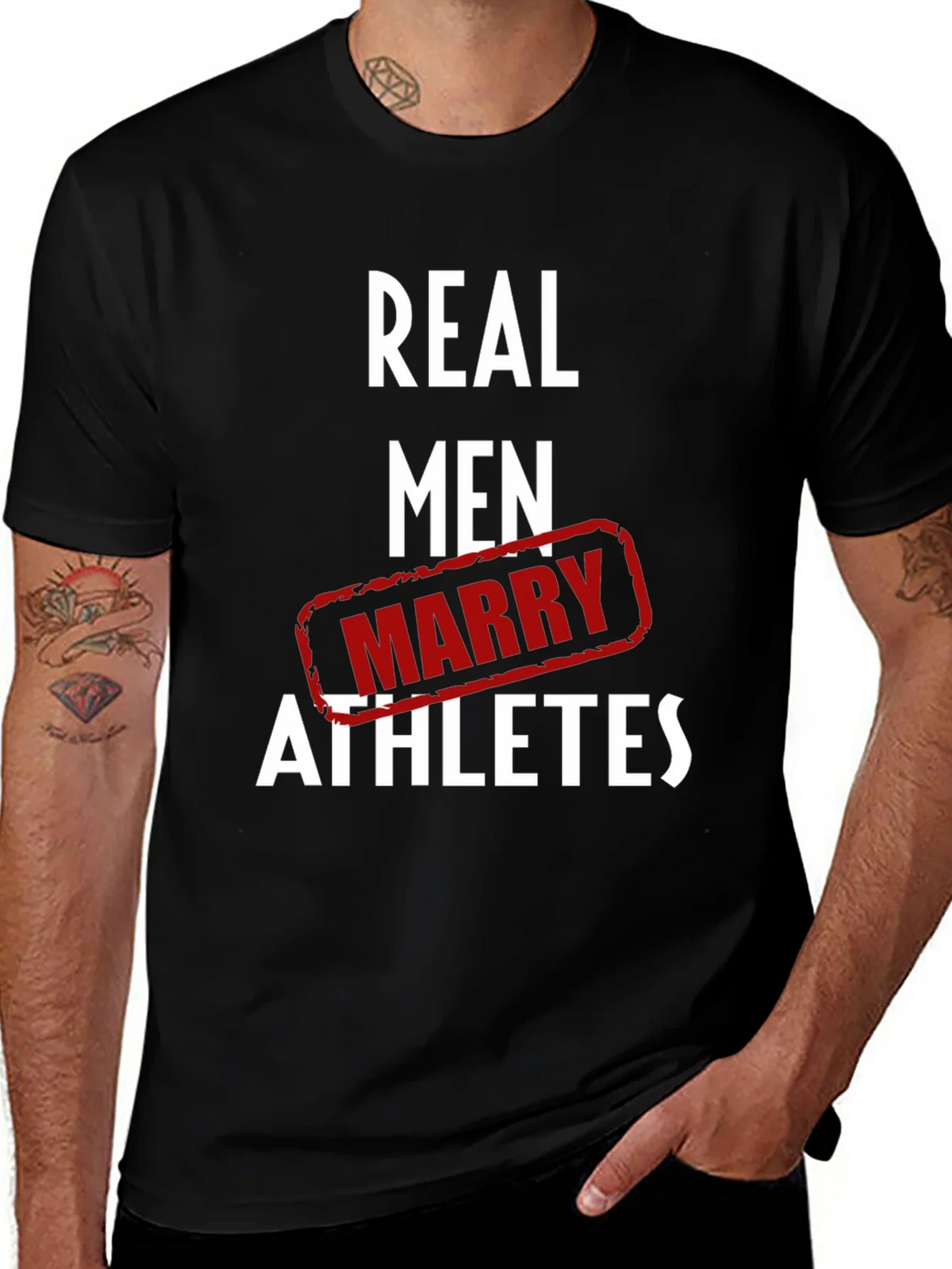 Real Men Marry Athletes Graphic T-Shirt product image 1