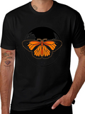 Butterfly Graphic Tee - Black Casual T-Shirt product image 1