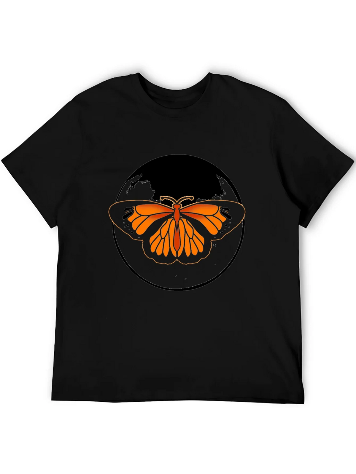 Butterfly Graphic Tee - Black Casual T-Shirt product image 5