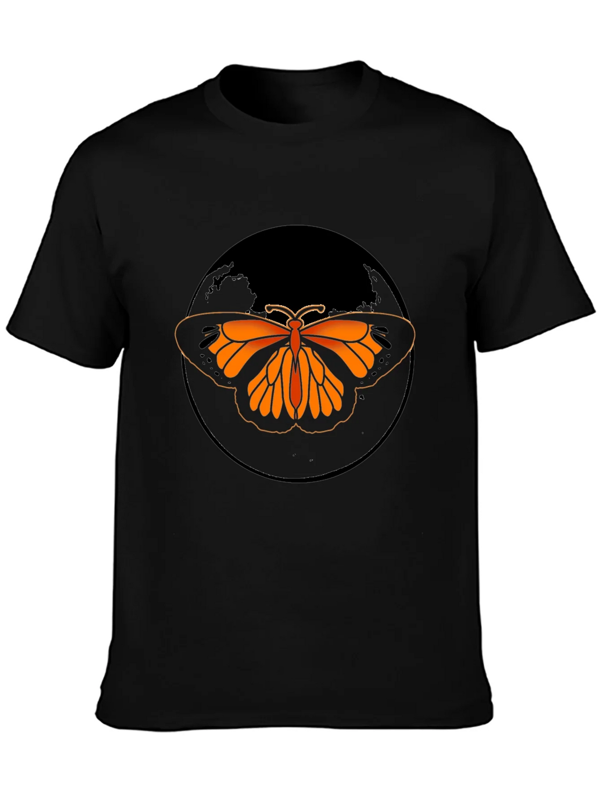 Butterfly Graphic Tee - Black Casual T-Shirt product image 3