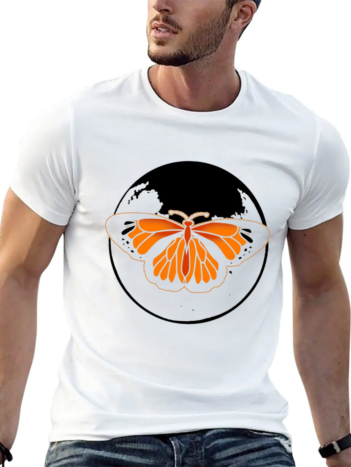 Butterfly Graphic Tee - Black Casual T-Shirt product image 12