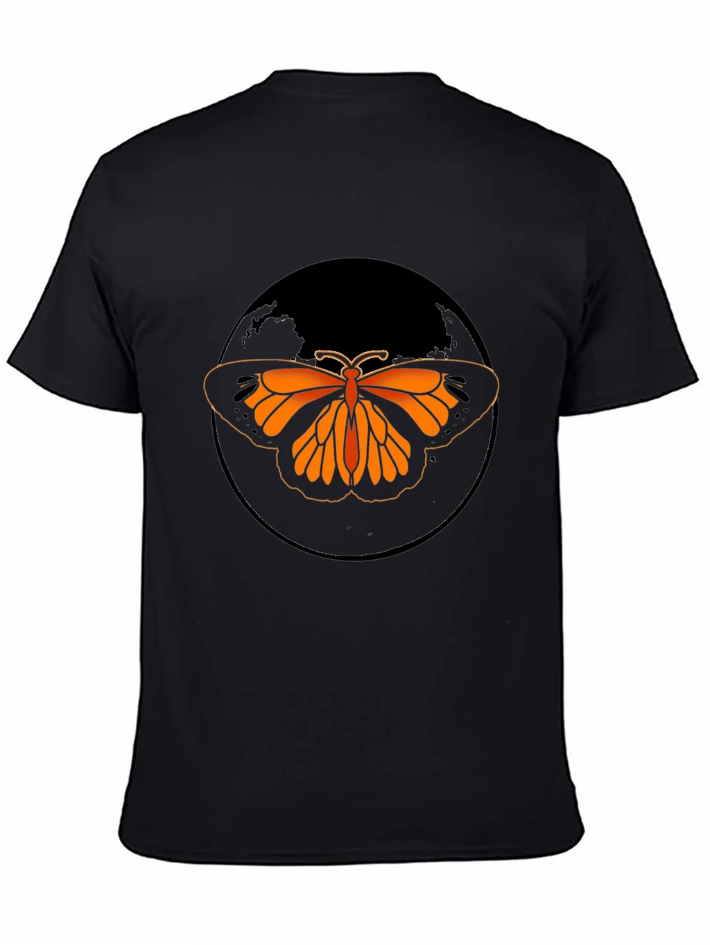 Butterfly Graphic Tee - Black Casual T-Shirt product image 4