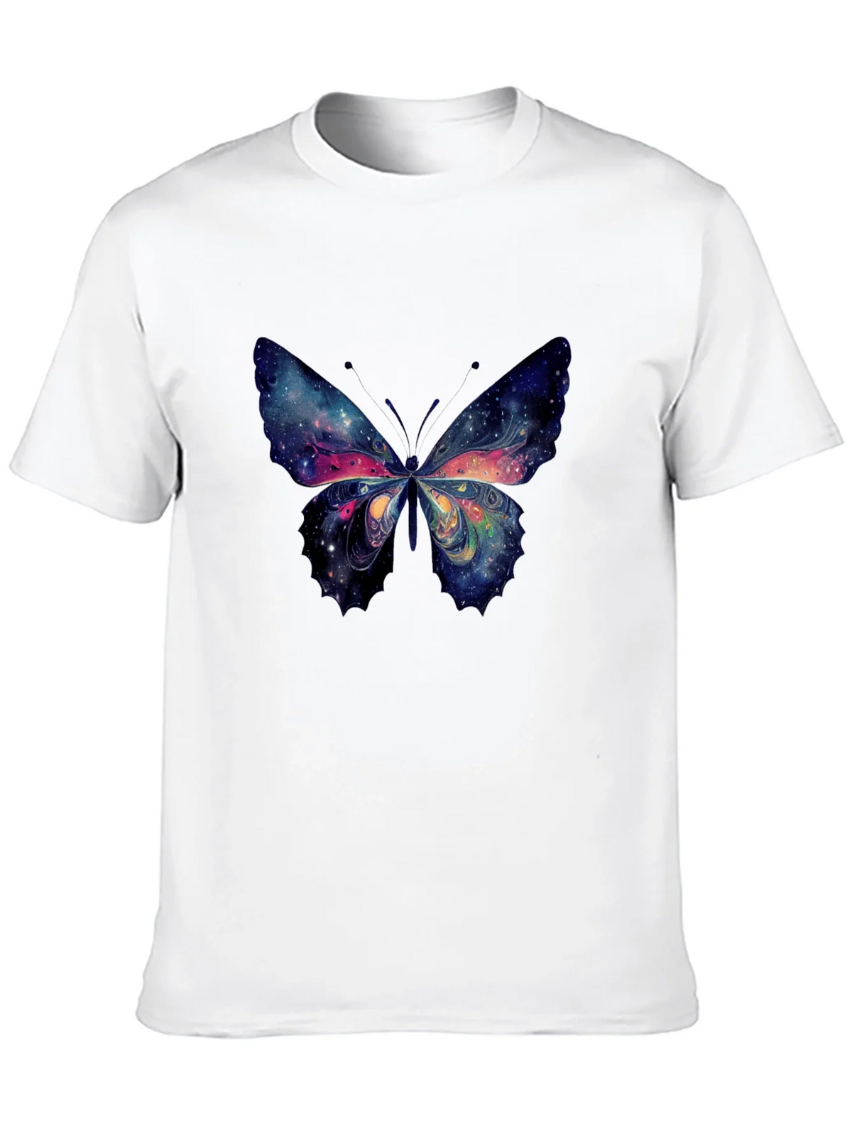Galaxy Butterfly Graphic Tee - Black Cotton T-Shirt product image 8