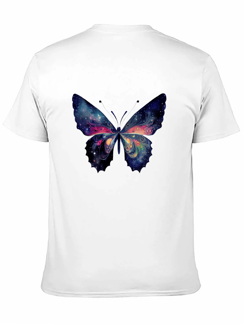 Galaxy Butterfly Graphic Tee - Black Cotton T-Shirt product image 9