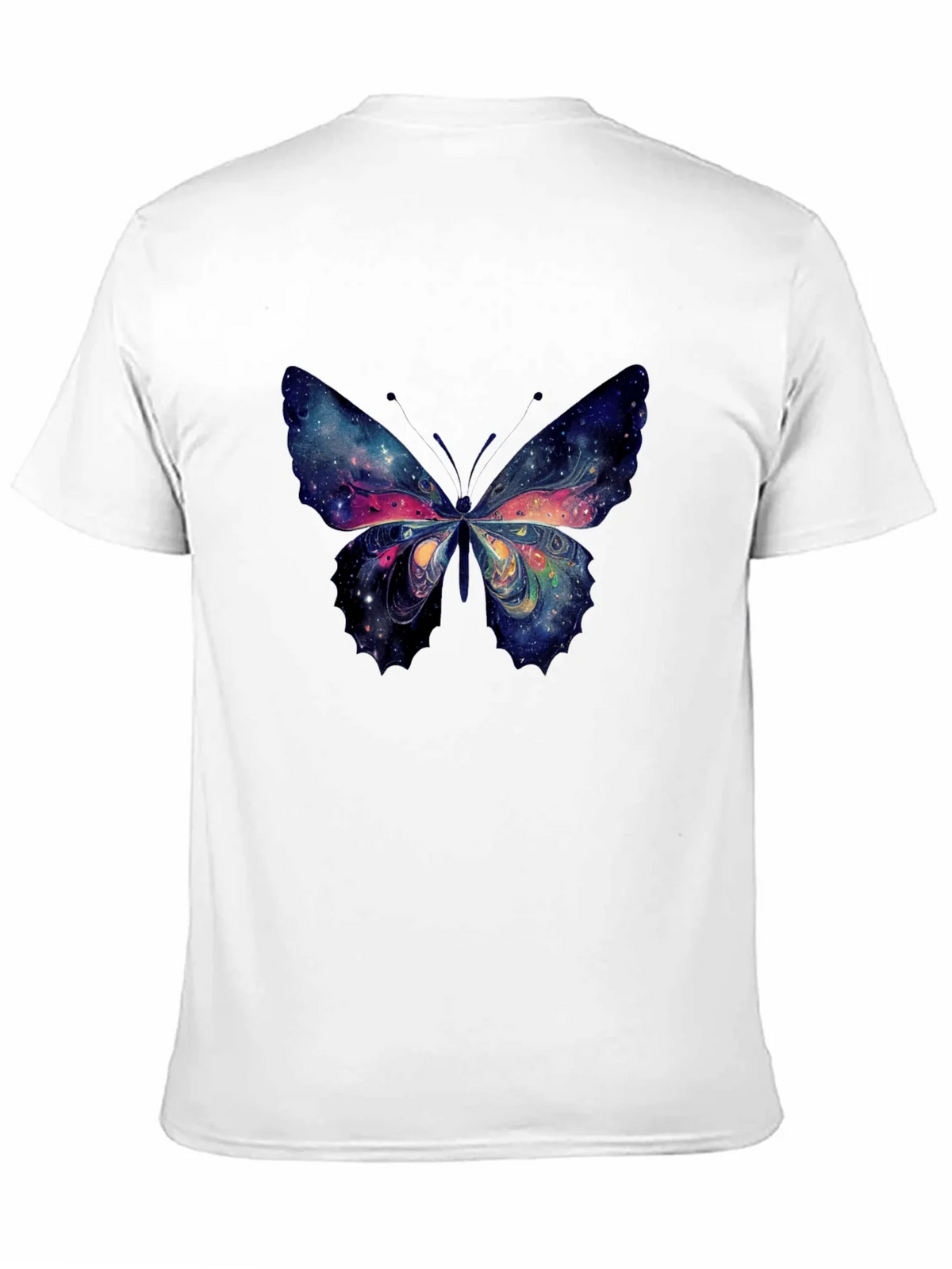 Galaxy Butterfly Graphic Tee - Black Cotton T-Shirt product image 9