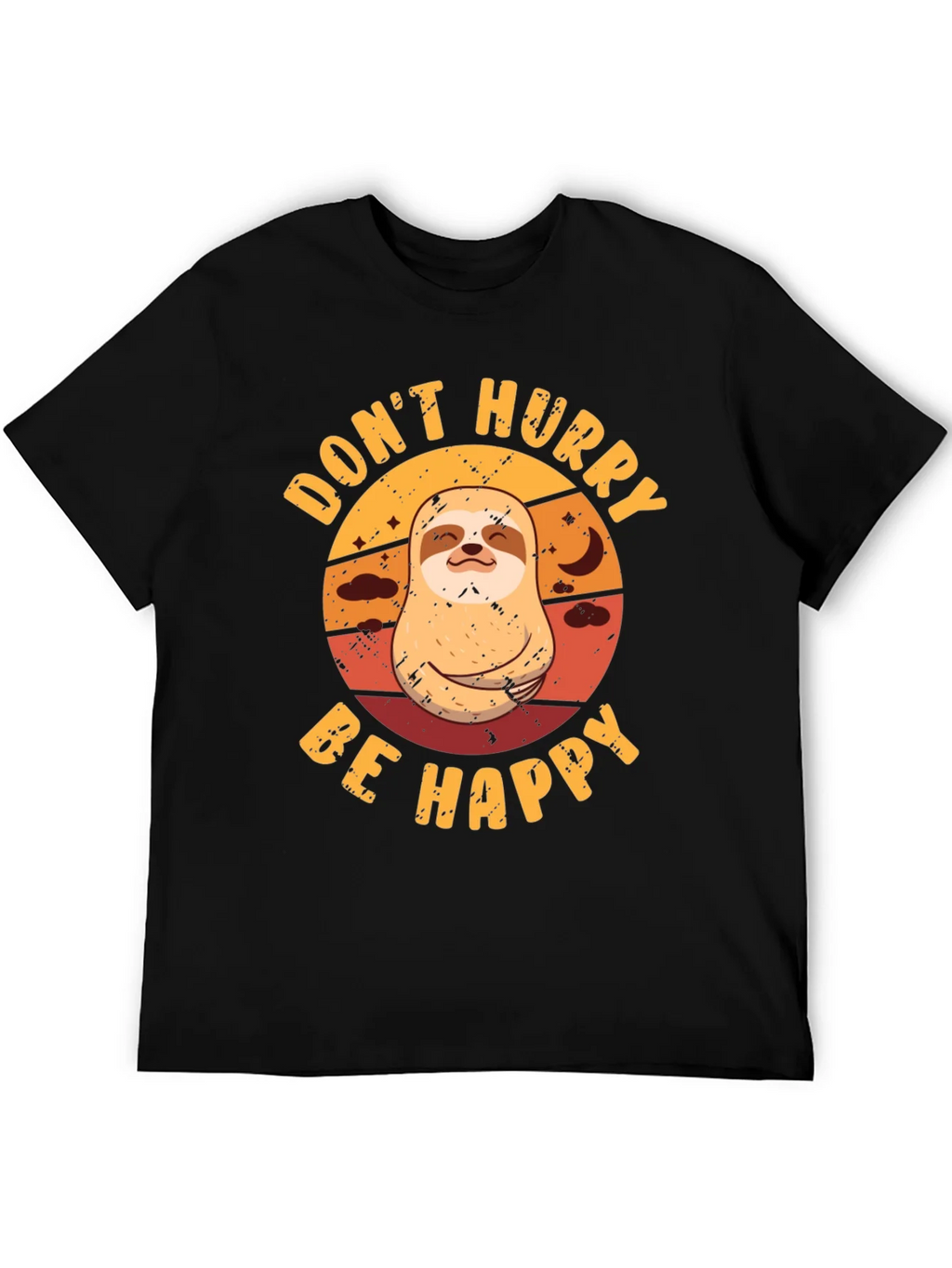 Dont Hurry Be Happy Sloth Graphic Tee product image 5