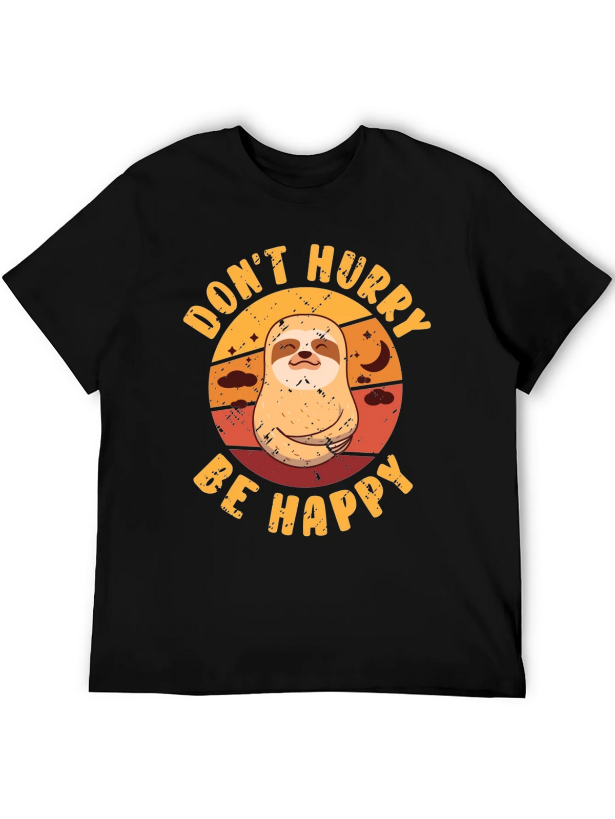 Dont Hurry Be Happy Sloth Graphic Tee product image 5