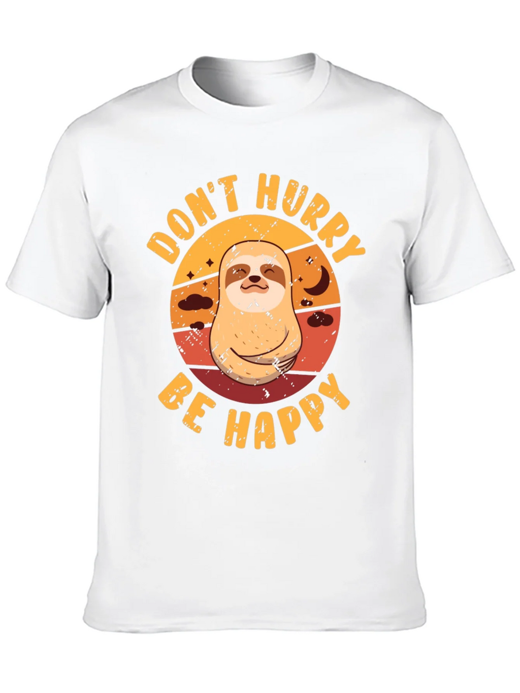 Dont Hurry Be Happy Sloth Graphic Tee product image 9