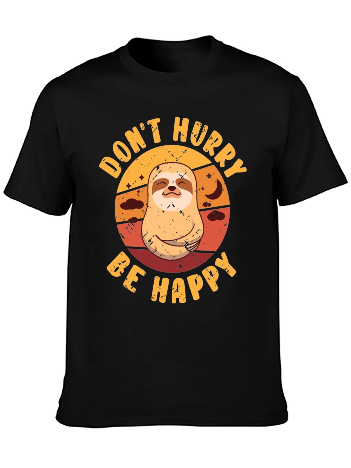 Dont Hurry Be Happy Sloth Graphic Tee product image 3