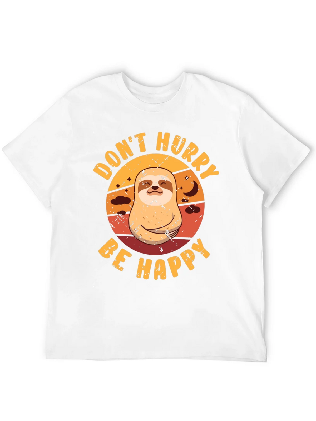 Dont Hurry Be Happy Sloth Graphic Tee product image 11