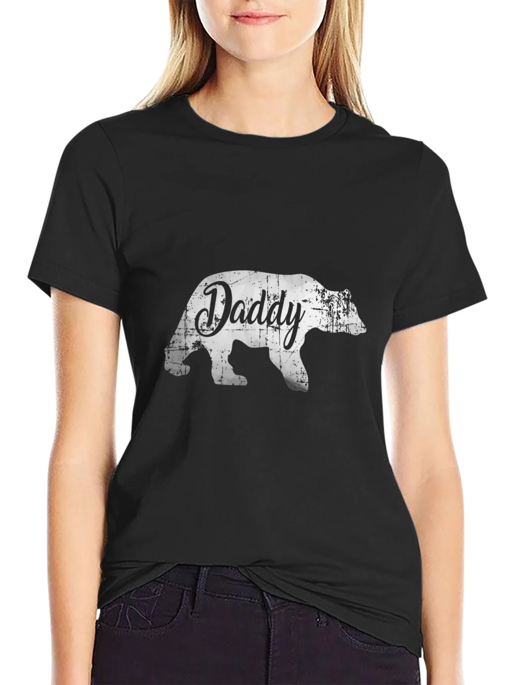 Daddy Bear Graphic Tee - Black Cotton T-Shirt product image 2