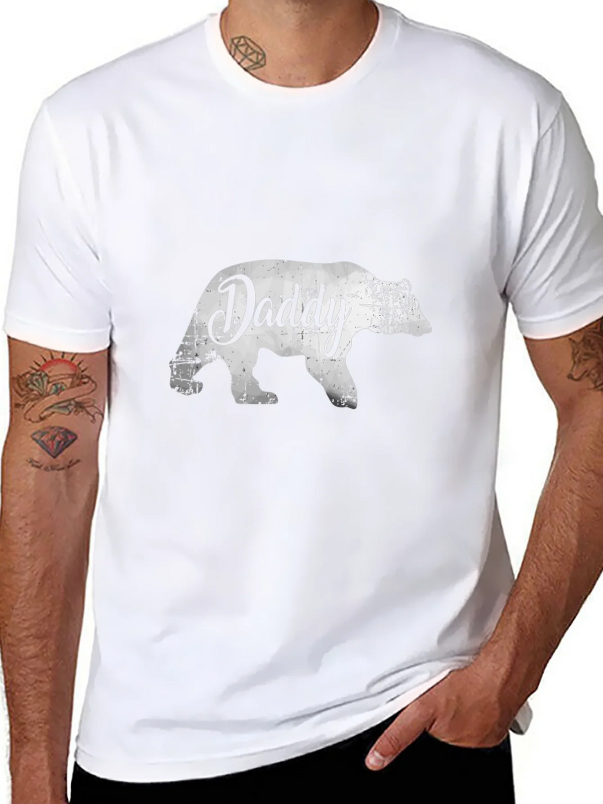 Daddy Bear Graphic Tee - Black Cotton T-Shirt product image 7