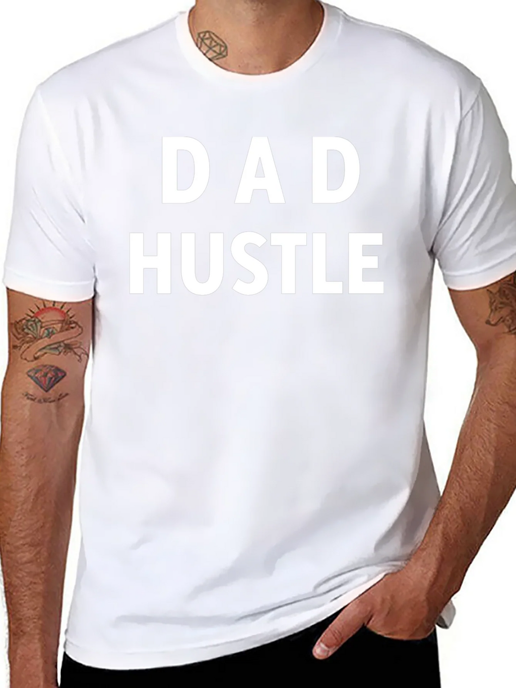 Dad Hustle Black Graphic T-Shirt product image 7