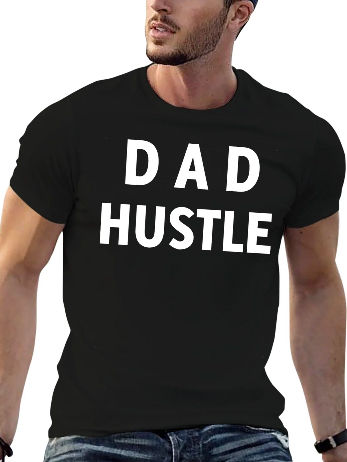 Dad Hustle Black Graphic T-Shirt product image 6