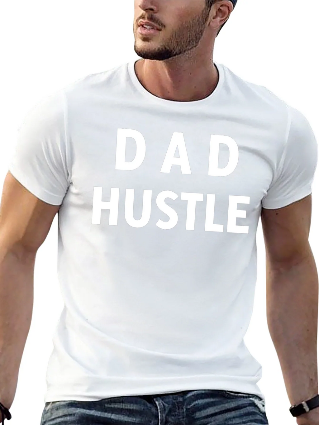 Dad Hustle Black Graphic T-Shirt product image 12