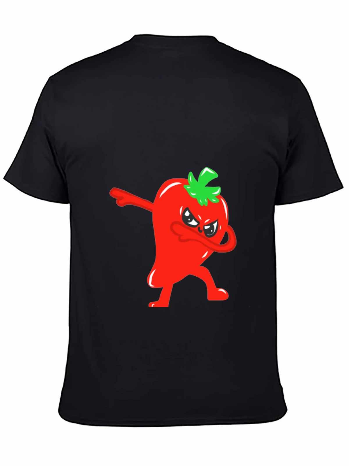 Dabbing Red Pepper Graphic Tee - Mens Black T-Shirt product image 3