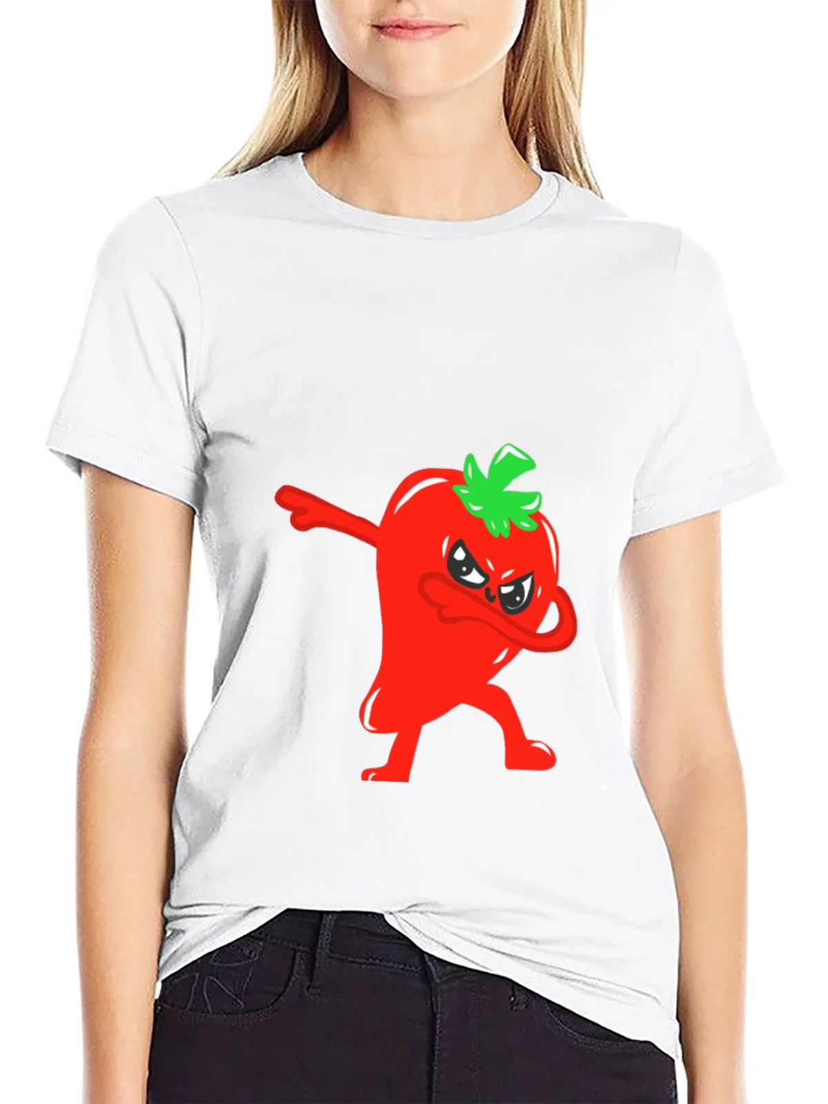 Dabbing Red Pepper Graphic Tee - Mens Black T-Shirt product image 6
