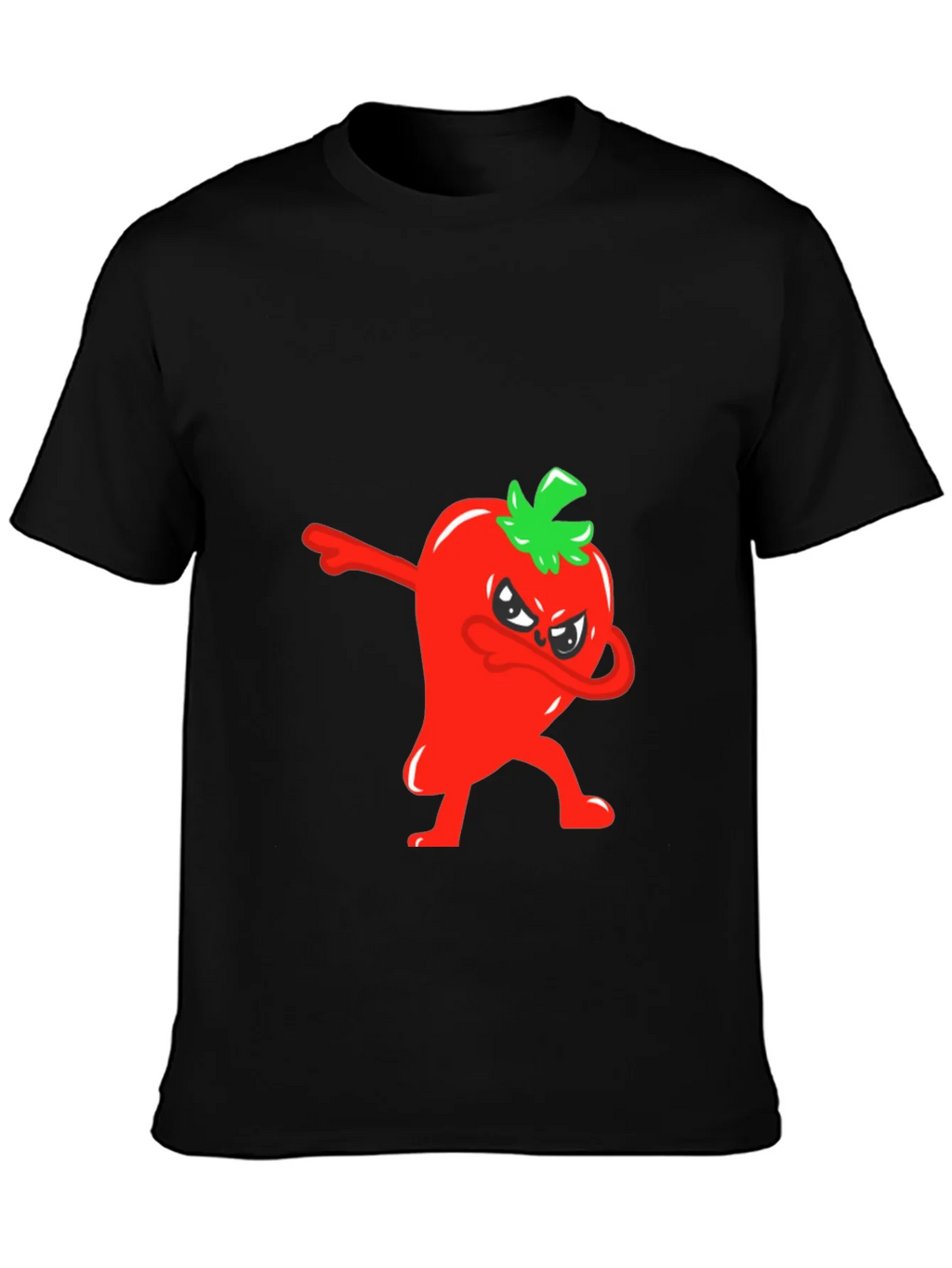 Dabbing Red Pepper Graphic Tee - Mens Black T-Shirt product image 2