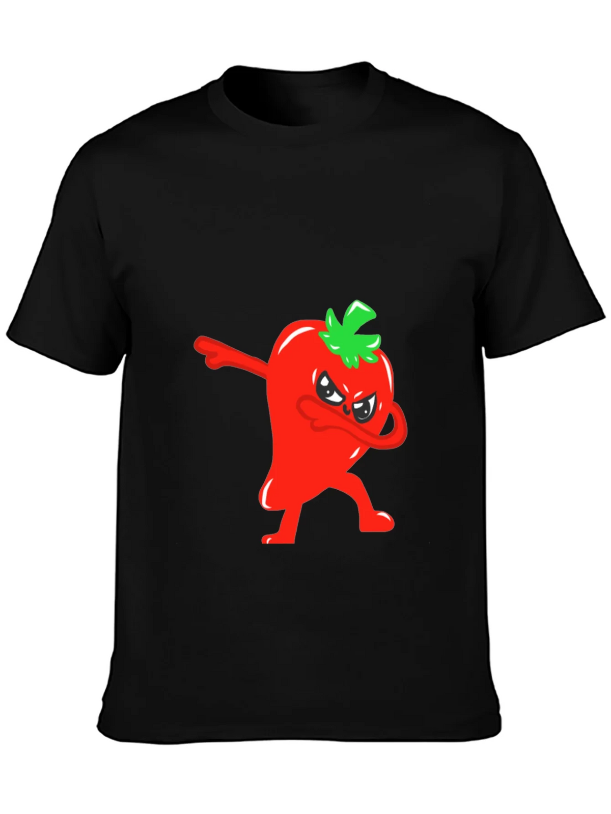 Dabbing Red Pepper Graphic Tee - Mens Black T-Shirt product image 2