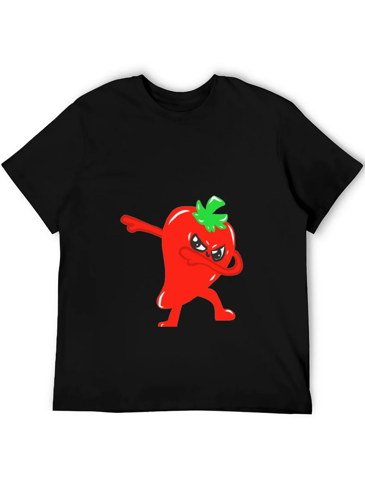 Dabbing Red Pepper Graphic Tee - Mens Black T-Shirt product image 4