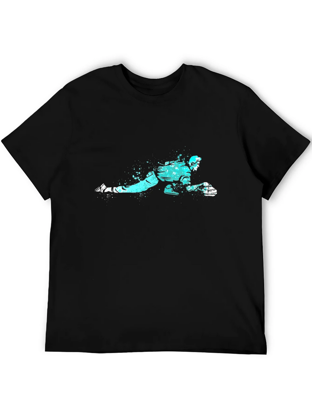 Curling Player Graphic Tee - Black product image 5